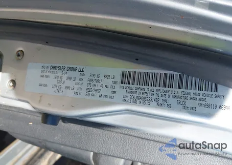 2014 Ram 1500 Tradesman из США, поврежденный, VIN 3C6JR6AG8EG331492